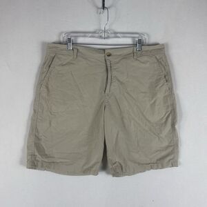 Columbia Hiking Shorts Mens 38W 10L Tan Beige Pockets Casual Outdoor Cotton